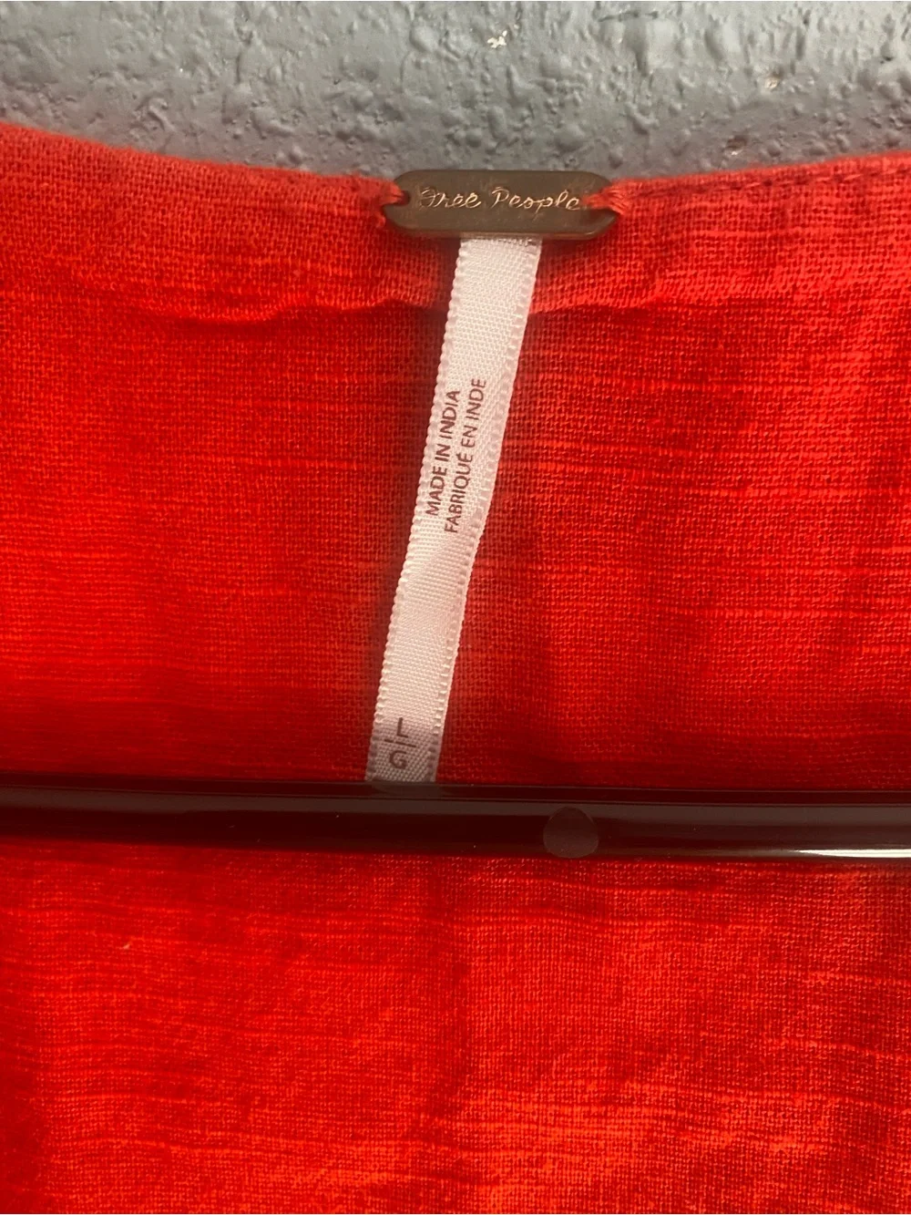 Free People Red Midi Dress Cotton Pockets Large